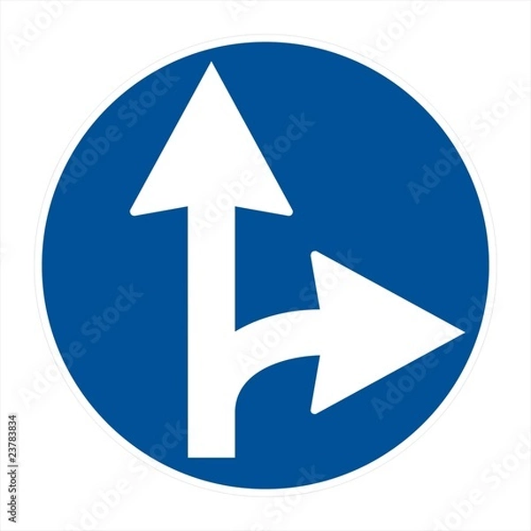 Fototapeta Obligation road sign