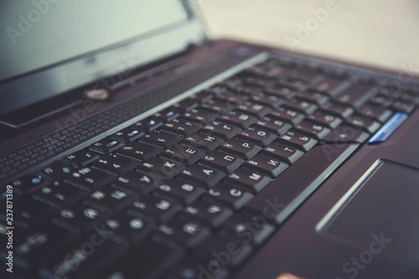 Fototapeta black notebook keyboard