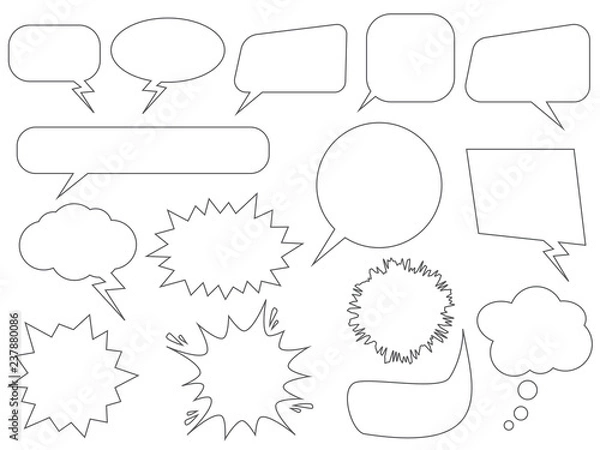 Fototapeta Set of speech bubbles - Vector illustration