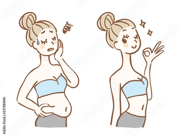 Obraz ダイエット　ビフォーアフター