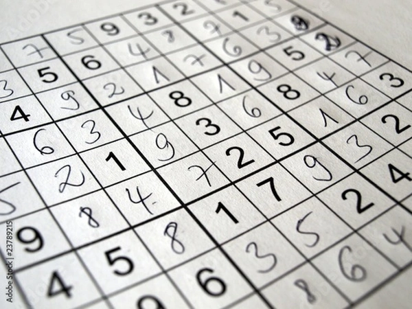 Fototapeta sudoku
