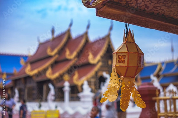 Fototapeta lamp in thai temple