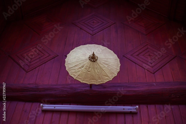 Obraz Ancient umbrella in the Thai temple