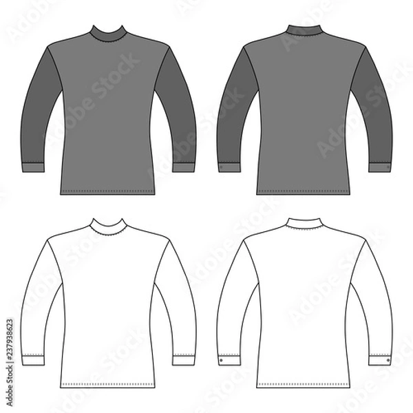 Obraz T shirt man template (front, back views)