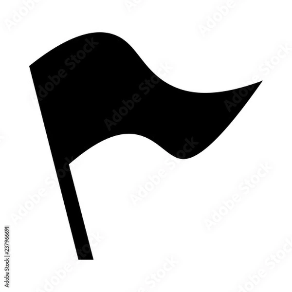 Obraz Waving Flag Silhouette Icon