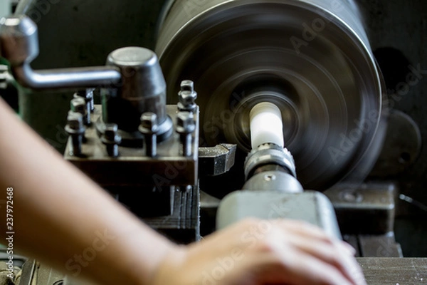 Fototapeta 旋盤加工の風景