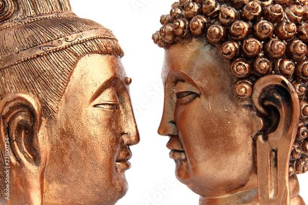 Fototapeta bouddha, fond blanc