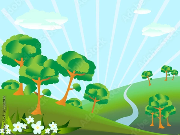 Obraz Summer forest landscape