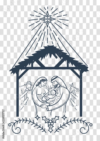 Obraz Bible scene christmas  background