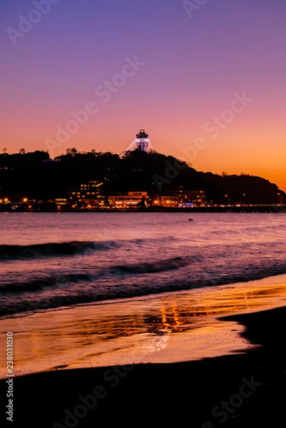 Fototapeta 江の島の夕焼け