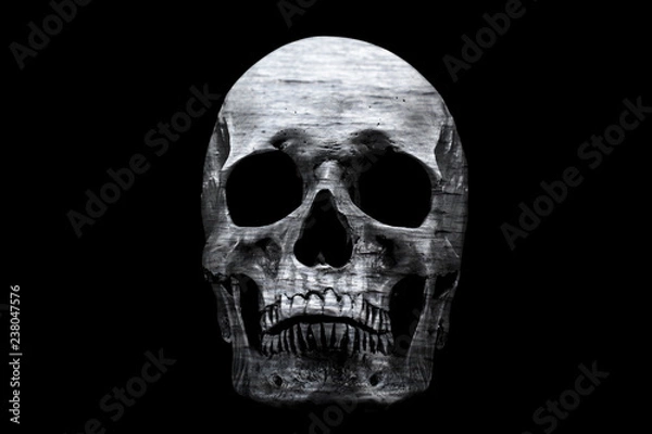 Obraz Lake surface in the skull isolated on a black background