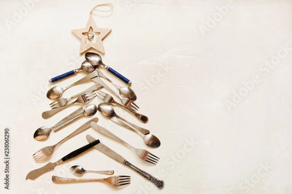 Obraz New Year's background with kitchen appliances