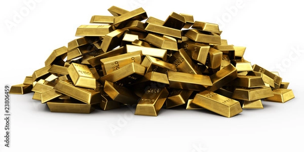 Obraz Stos złotych barów