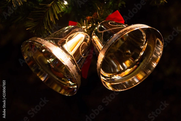 Obraz Goldene Weihnachtsglocken