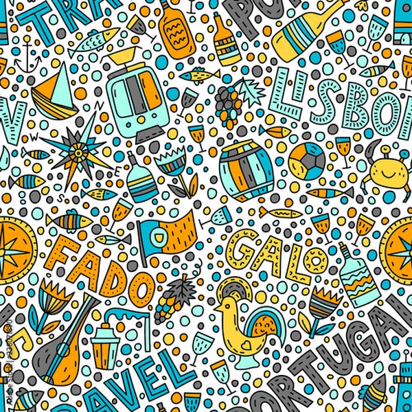Fototapeta Portugal Seamless pattern