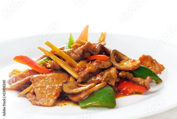Obraz Chinese beef and vegetables