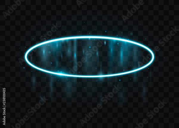Fototapeta Pierścień anioła z niebieskim aureolą. Na białym tle na czarnym przezroczystym tle, ilustracji wektorowych, eps 10