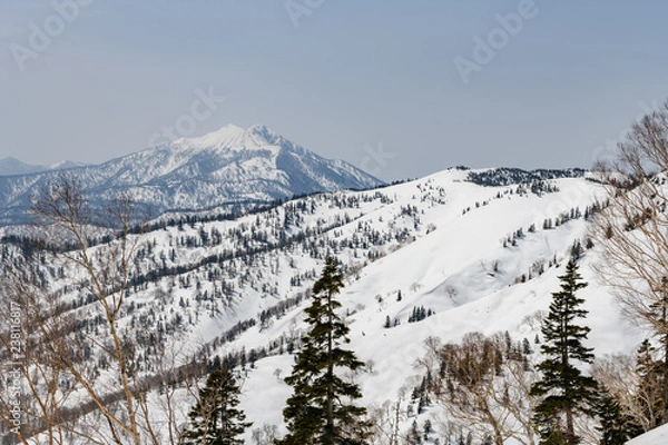 Fototapeta 会津駒ヶ岳から見た燧ヶ岳