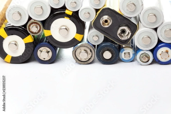 Obraz alte Batterien mit Textfreiraum