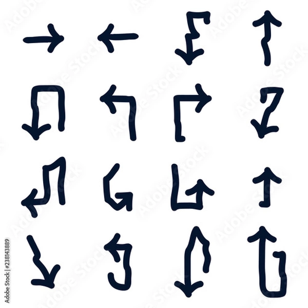 Obraz Hand Drawn Arrow set, vector design