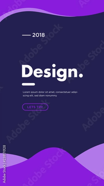 Obraz Modern Mobile UI Background template vector