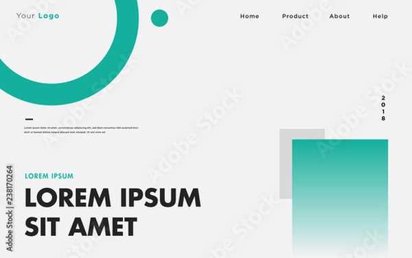 Obraz Modern colorful gradient web ui design background template