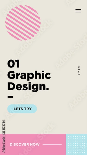 Obraz Minimalist modern ui background template