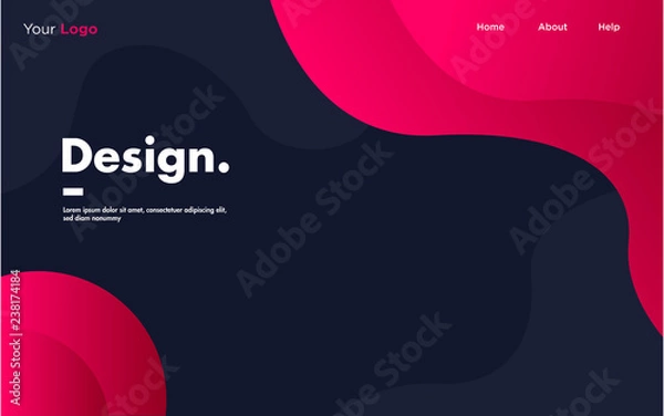 Obraz Modern fluid web ui design template