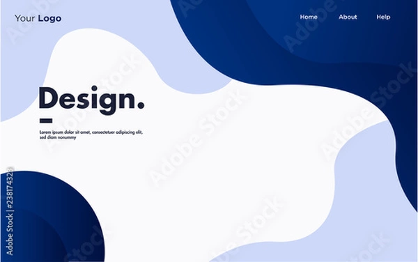 Obraz Modern fluid web ui design template