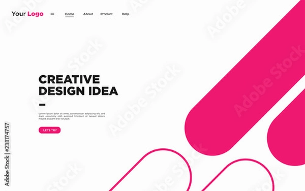 Obraz Modern minimalist web design