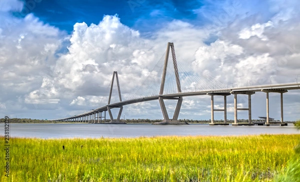Fototapeta Arthur Ravenel Bridge in Charleston, SC