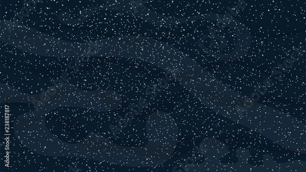 Fototapeta Vector background illustration with space and stars.