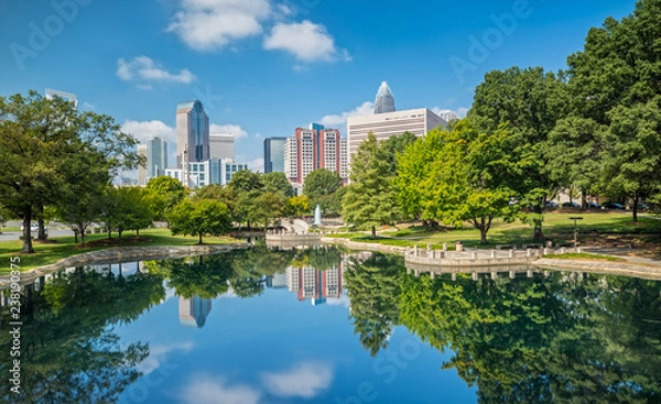 Obraz Charlotte, NC Skyline from Marshall Park