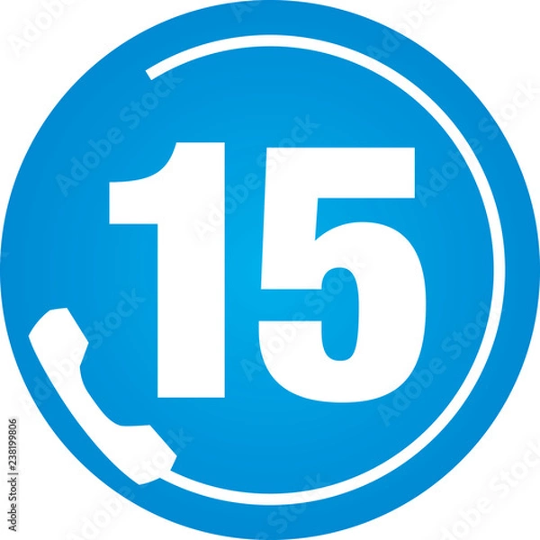 Fototapeta Numéro d'urgence