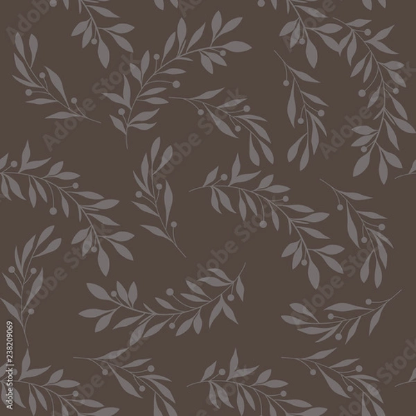 Fototapeta Seamless floral pattern with roses, vector illustration in vintage style