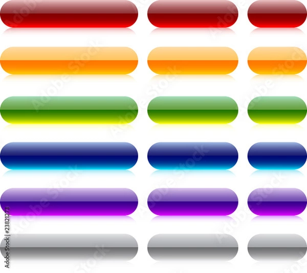 Fototapeta Web blank glossy buttons.