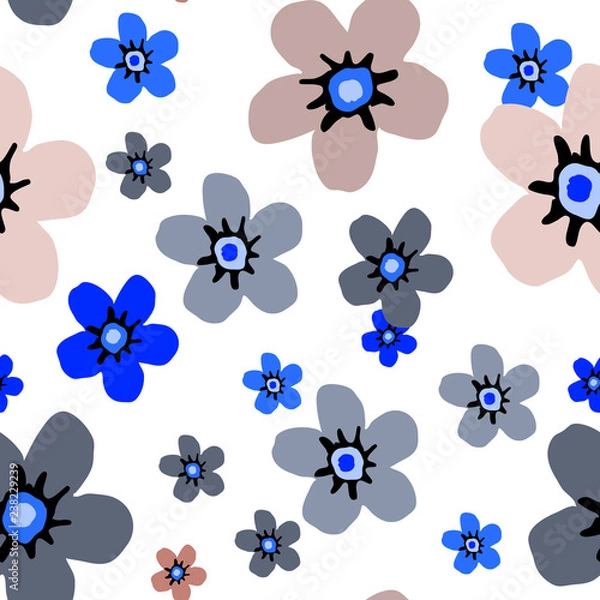 Fototapeta Simple floral pattern