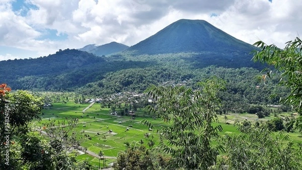 Obraz Vulkan Lokon in Tomohon Sulawesi