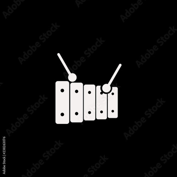 Fototapeta xylophone vector icon. flat xylophone design. xylophone illustration for graphic