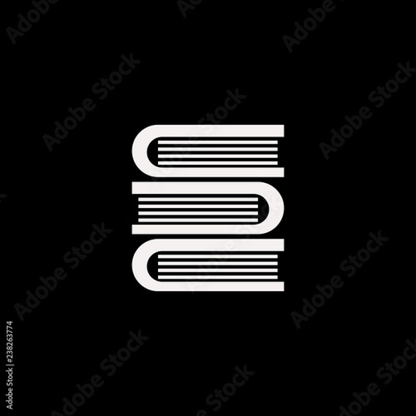 Fototapeta books vector icon. flat books design. books illustration for graphic