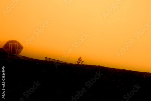 Obraz Mountain Biker at Dawn 