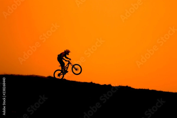 Obraz Mountain Biking at Sunrise 