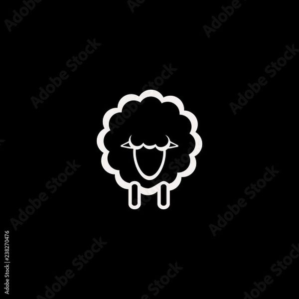 Fototapeta sheep vector icon. flat sheep design. sheep illustration for graphic