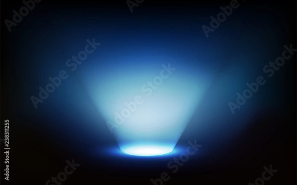 Fototapeta Light ray, stage, abstract background vector illustration