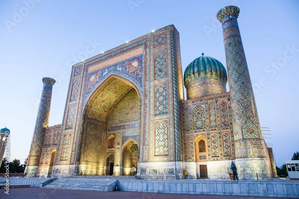 Obraz Registan w Samarkandzie w Uzbekistanie