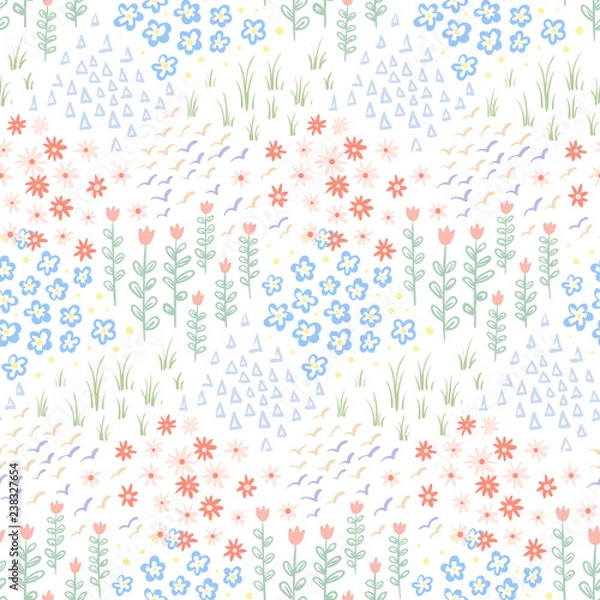 Obraz Hand drawn doodle seamless pattern background texture
