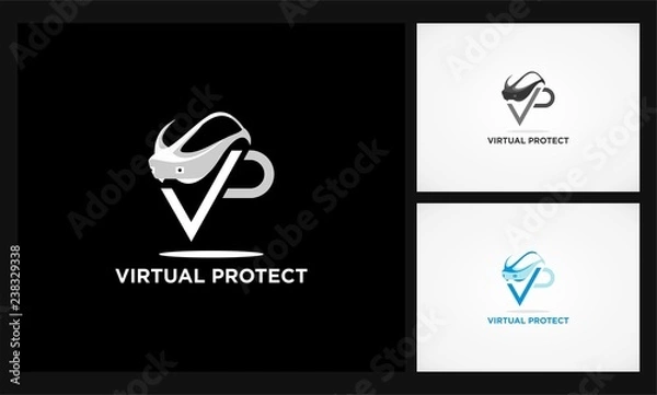 Fototapeta virtual protect logo