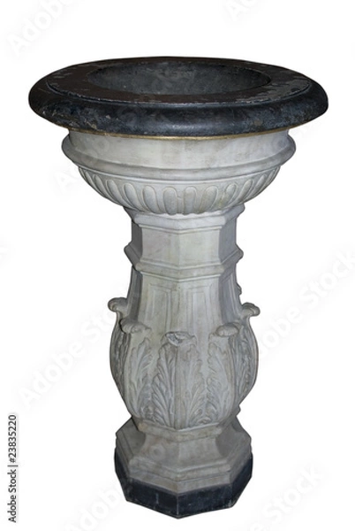 Obraz Ancient marble Baptismal font.