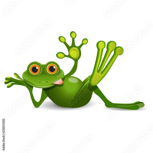 Obraz Stock Illustration Thick Frog Resting