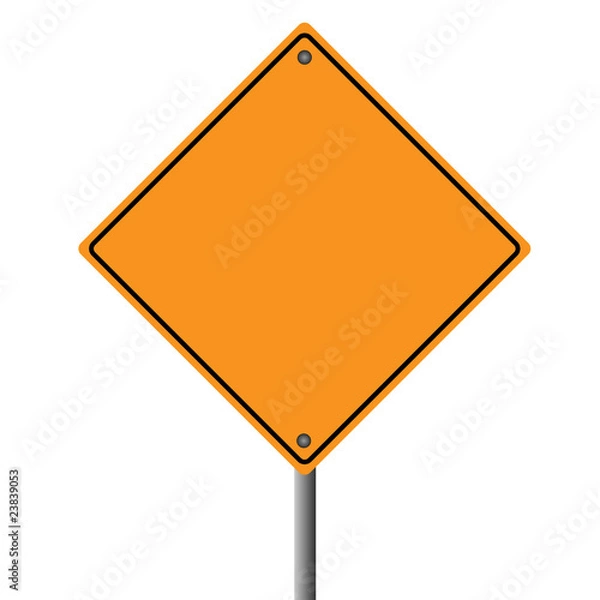 Obraz Orange Road Sign